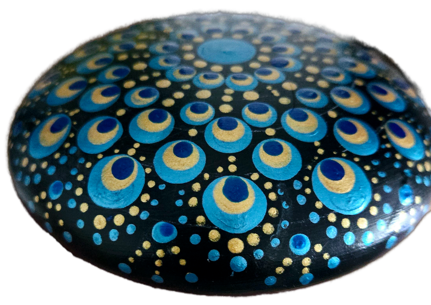 Peacock 4" Rock Dot-Painting Pattern -Download Version