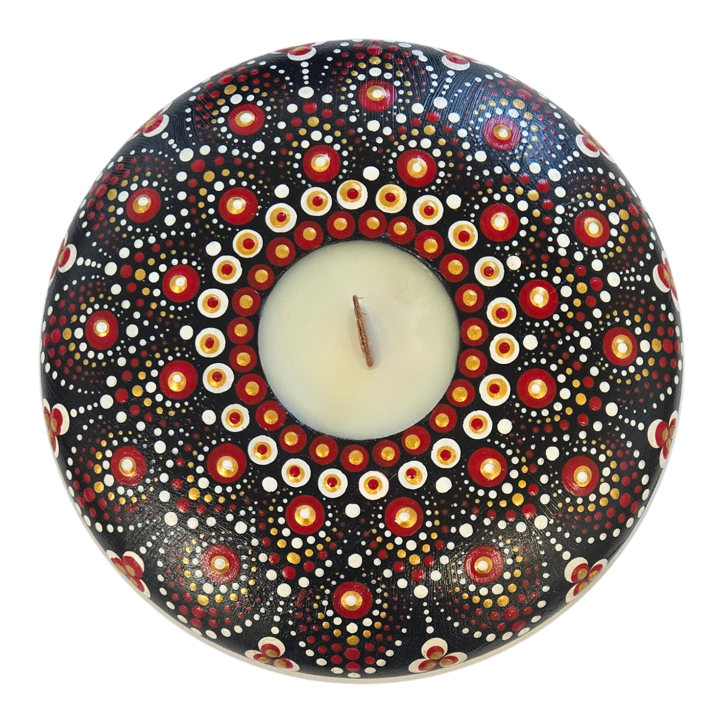 6" Mandala Candle Holder Dot-Painting Pattern Kit
