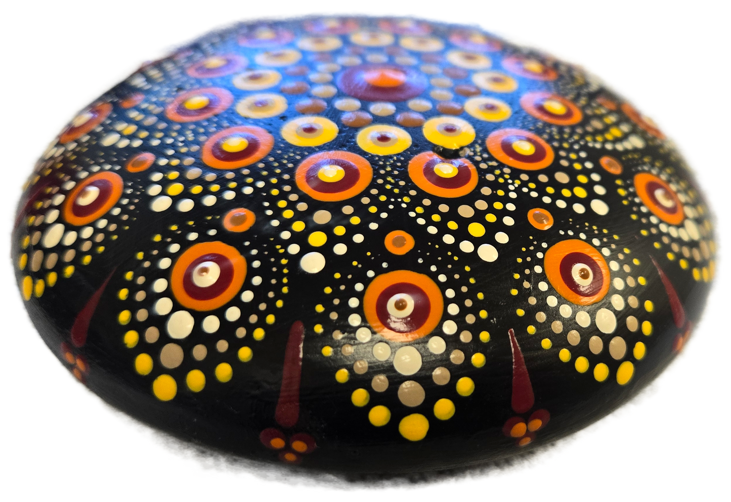 4" Pumpkin Spice Rock Dot-Painting Pattern Kit
