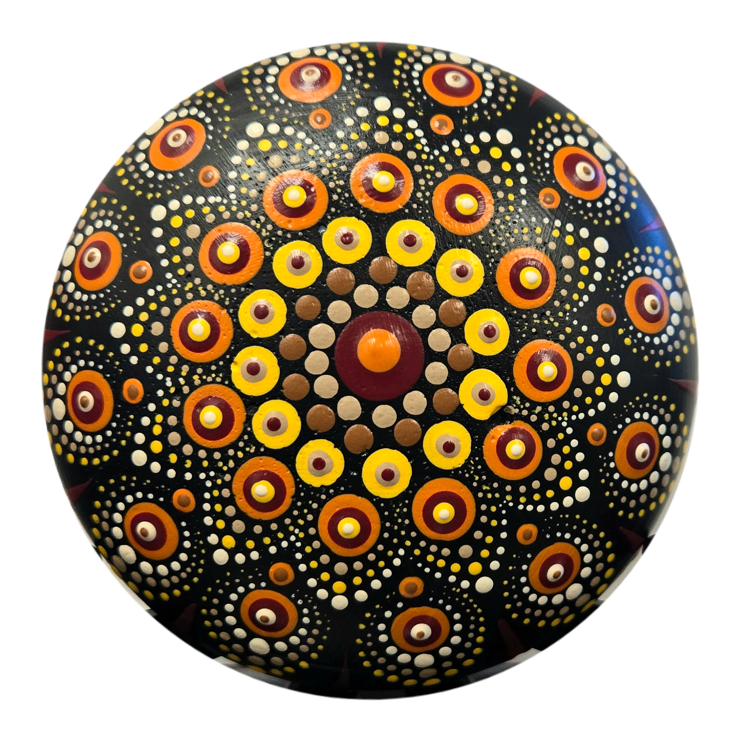 4" Pumpkin Spice Rock Dot-Painting Pattern Kit