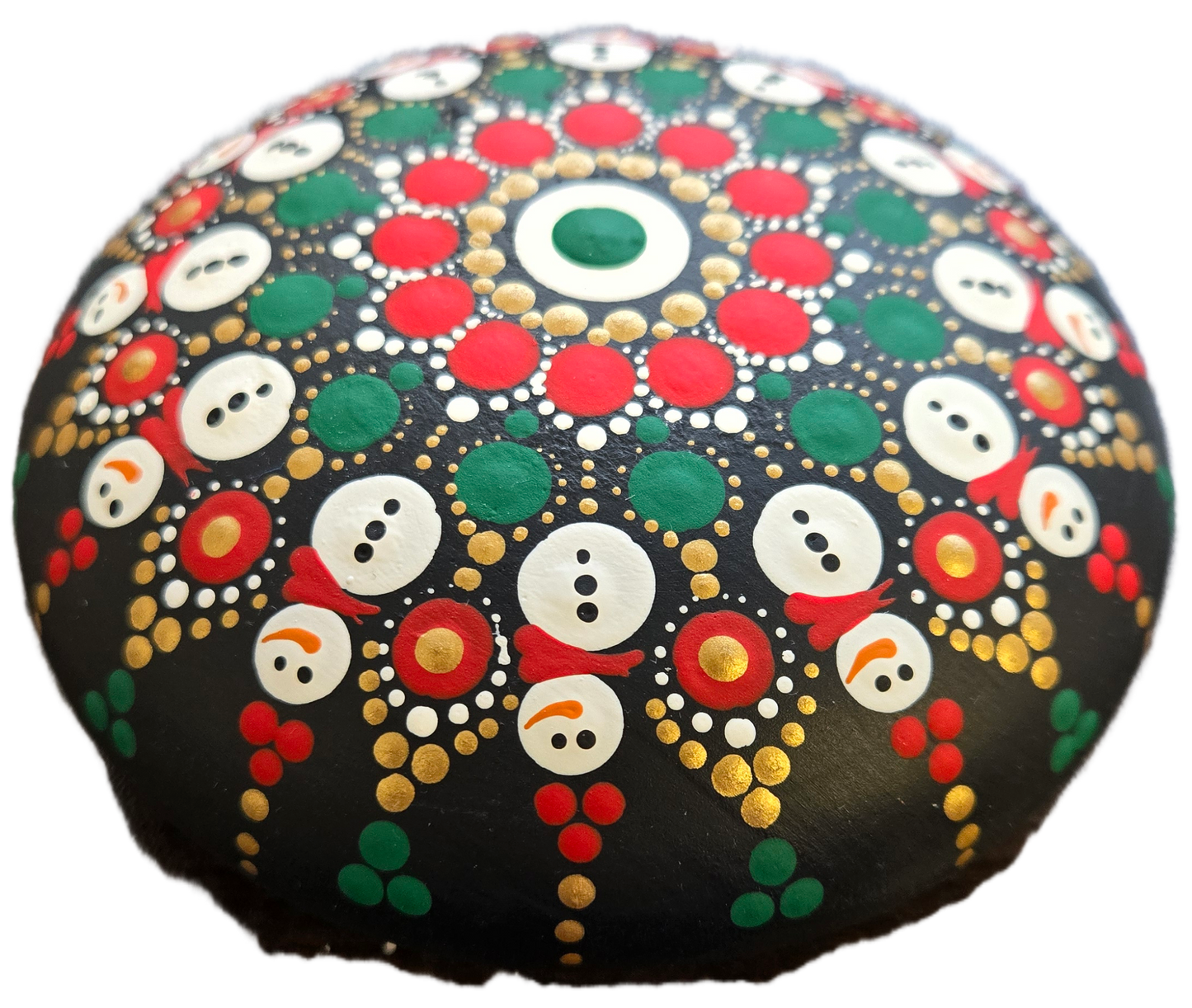 Bolton-Holiday Dot-Painting Workshop: Snowman or Santa 4" Rock