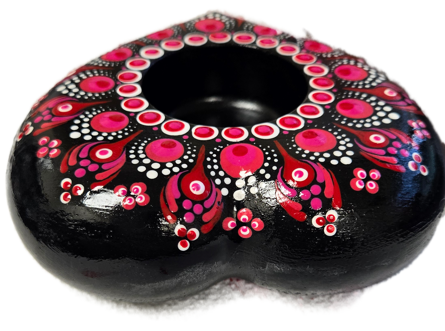 Heart-Shape Candle Holder Dot-Painting Pattern Download