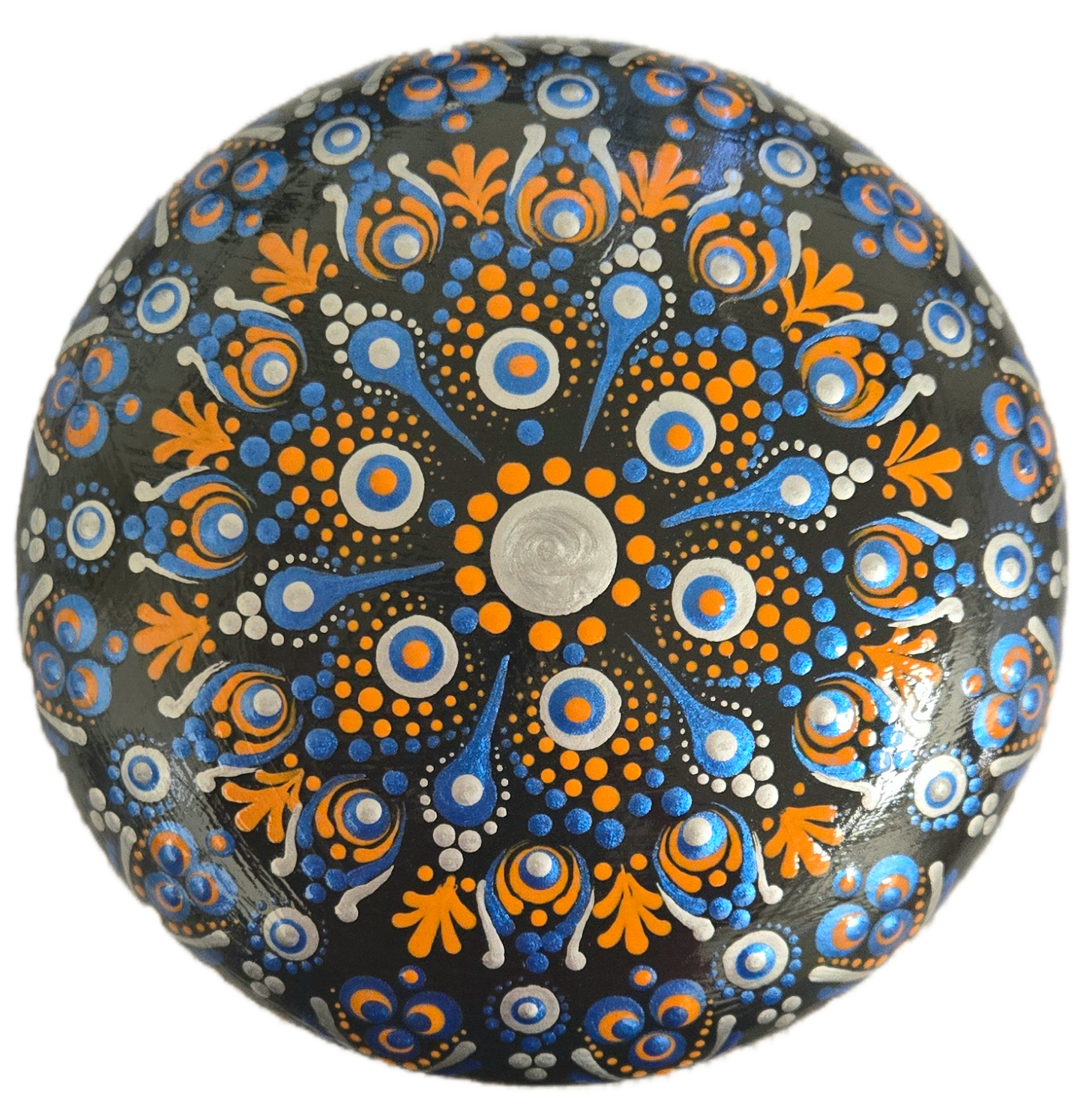 5" Ice Blue Mandala Rock Pattern Kit