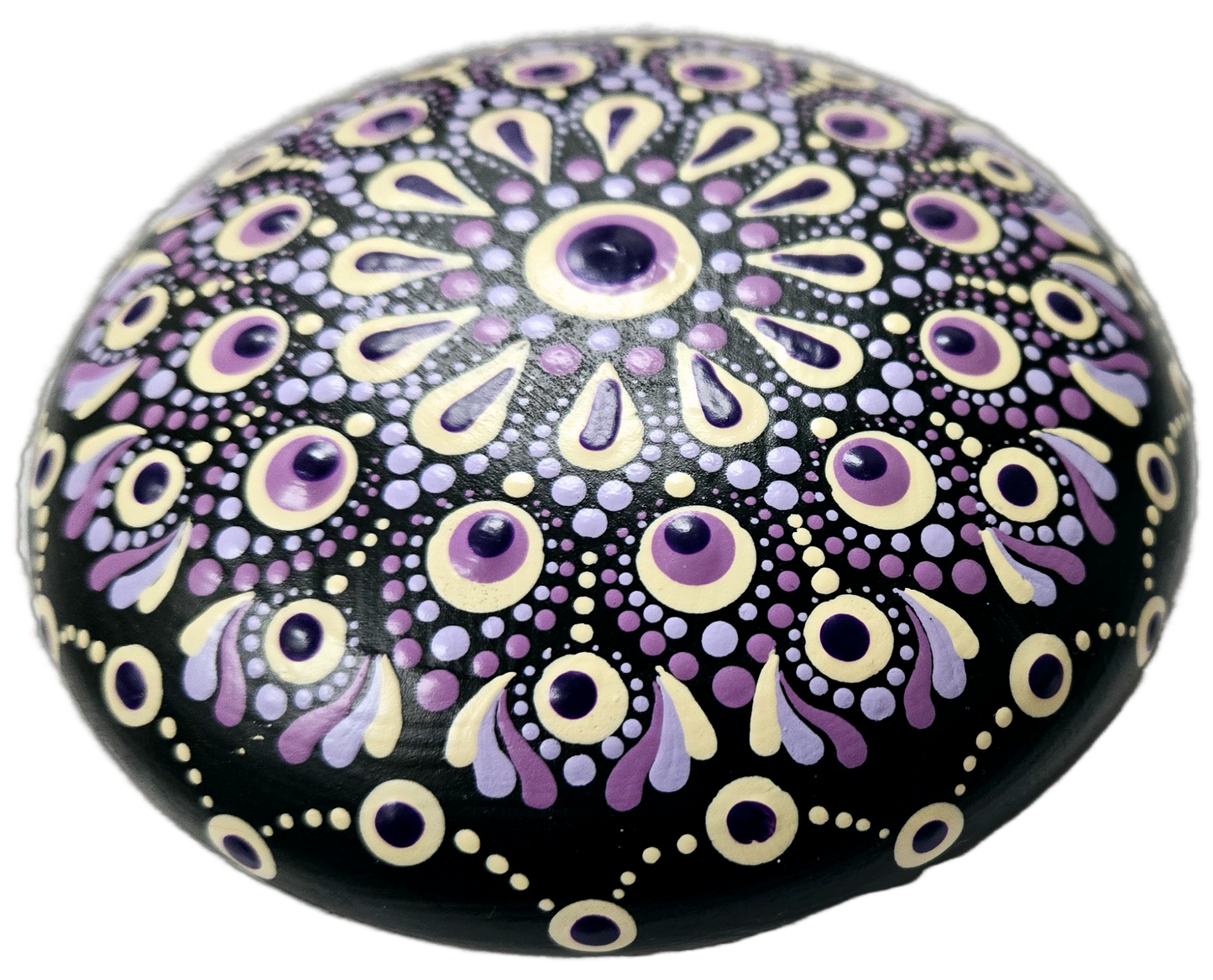 Leamington-4" Lilac Mandala Rock Dot-Painting Workshop