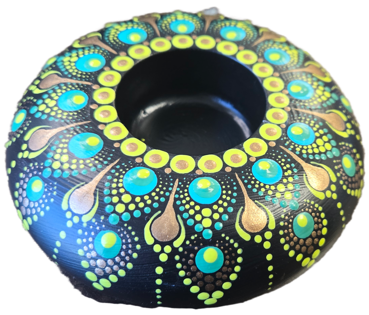Citron Green 4" Candle Holder Dot-Painting Kit