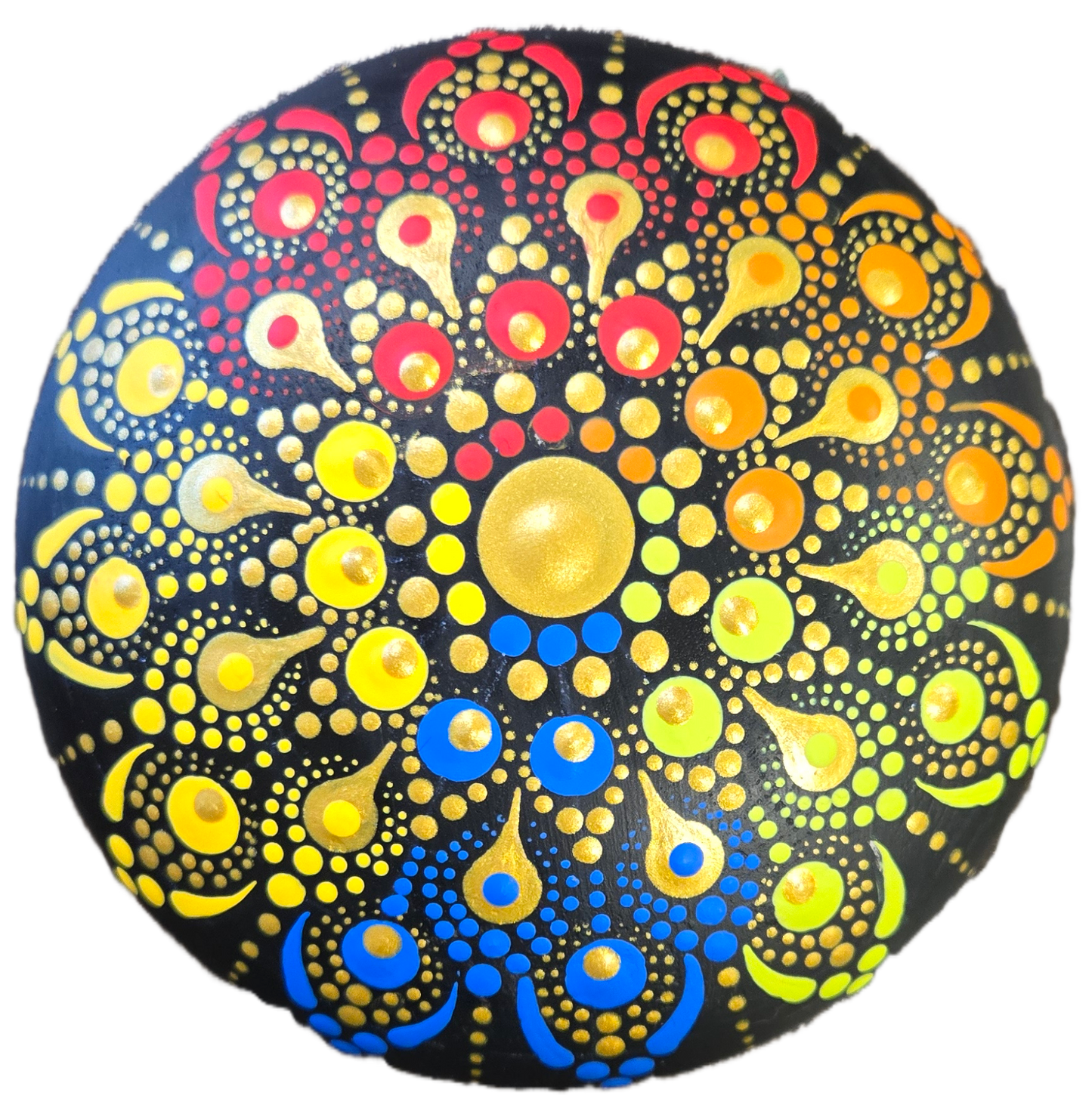 Rainbow 4" Rock Dot-Painting Pattern -PDF Download