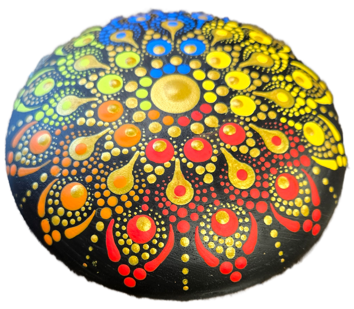 Rainbow 4" Rock Dot-Painting Pattern -PDF Download