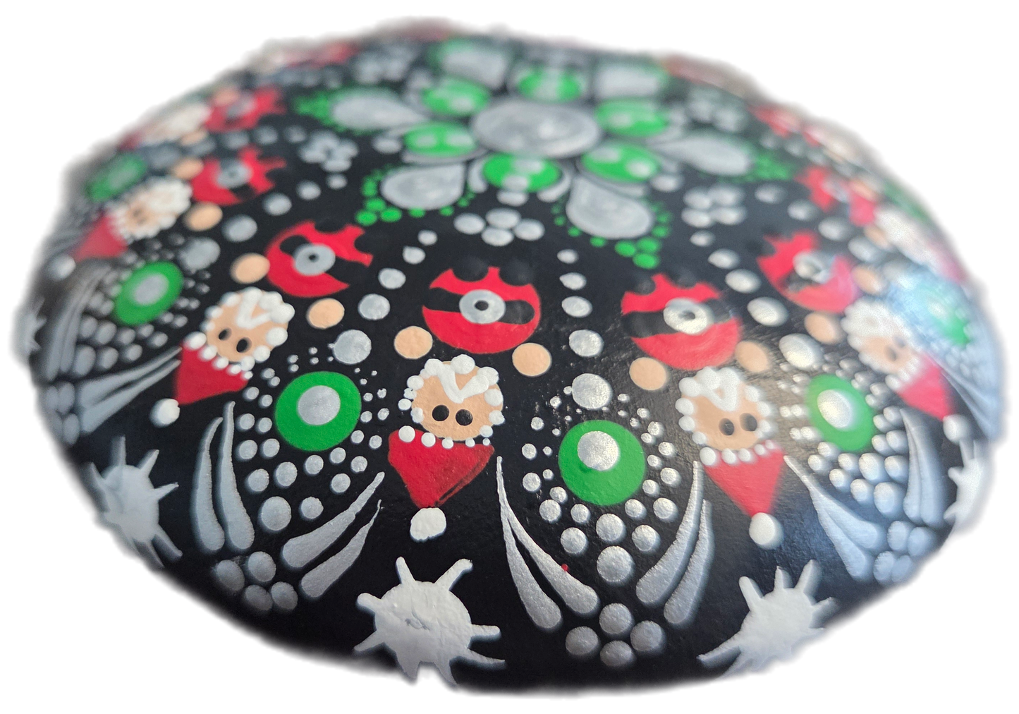 Fort Saskatchewan-Holiday Dot-Painting Workshop: Snowman or Santa 4" Rock