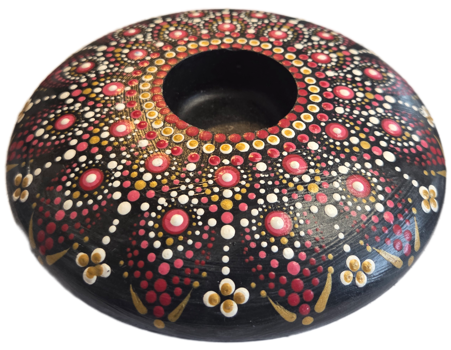 6" Mandala Candle Holder Dot-Painting Pattern Kit