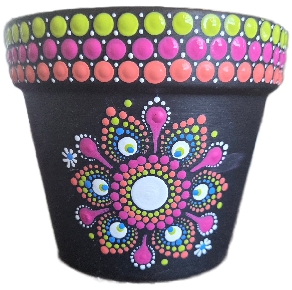 4" Terracotta Planter Dot-Painting Pattern Kit
