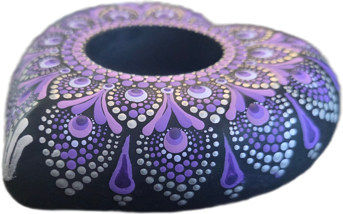 Purple Passion Heart Shape Candle Holder Pattern Kit