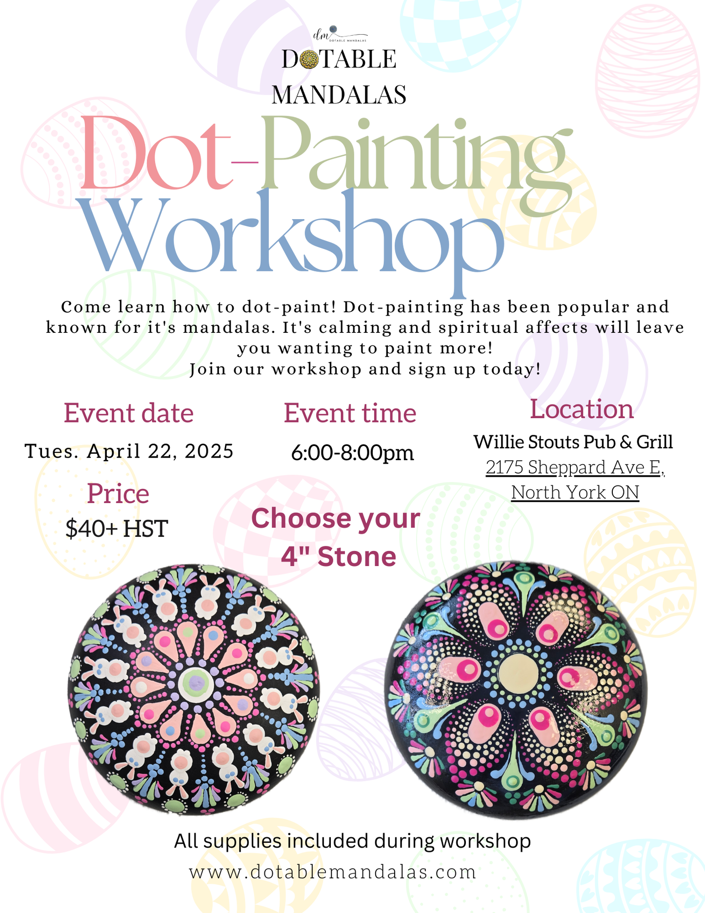 North York-4" Easter Themed Rock Dot-Painting Workshop