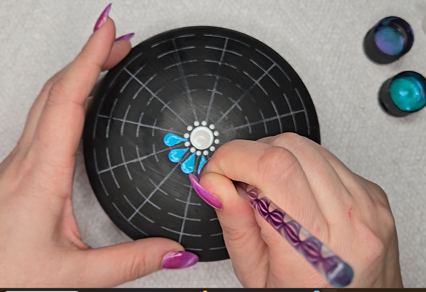 6" Mermaid Rock Dot-Painting Pattern Kit with Video Tutorial