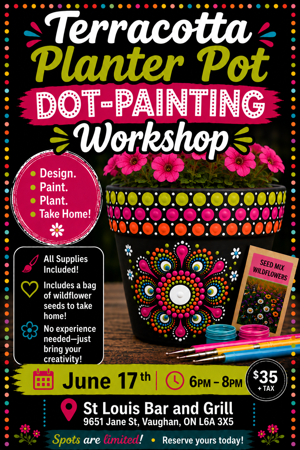 Vaughan-Terracotta Planter Pot Dot-Painting Workshop