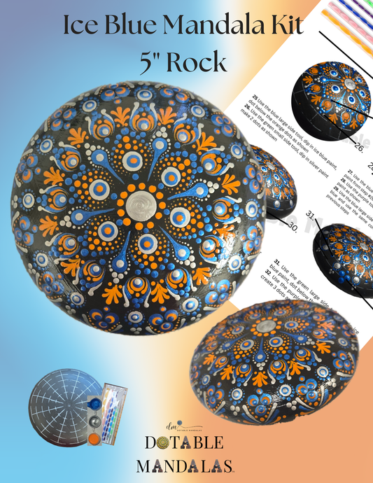 5" Ice Blue Dot-Painting Pattern Kit