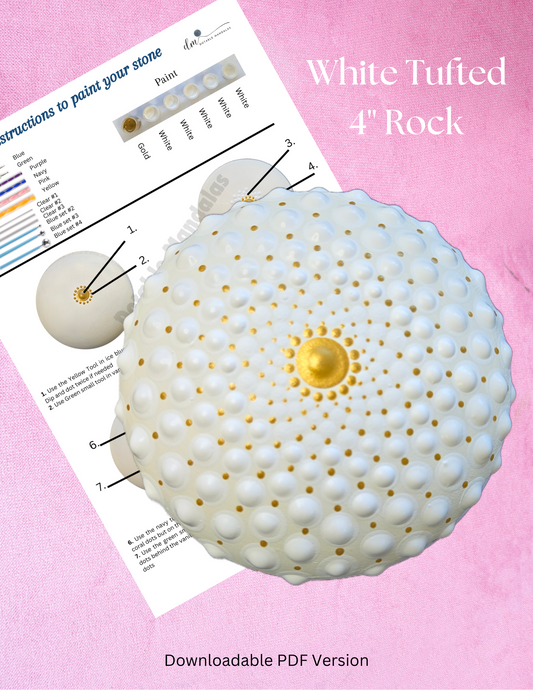 White Tufted 4" Rock Instructions-Download Version