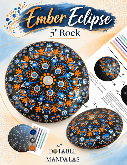 Ember Eclipse 5" Rock Dot-Painting Pattern Kit