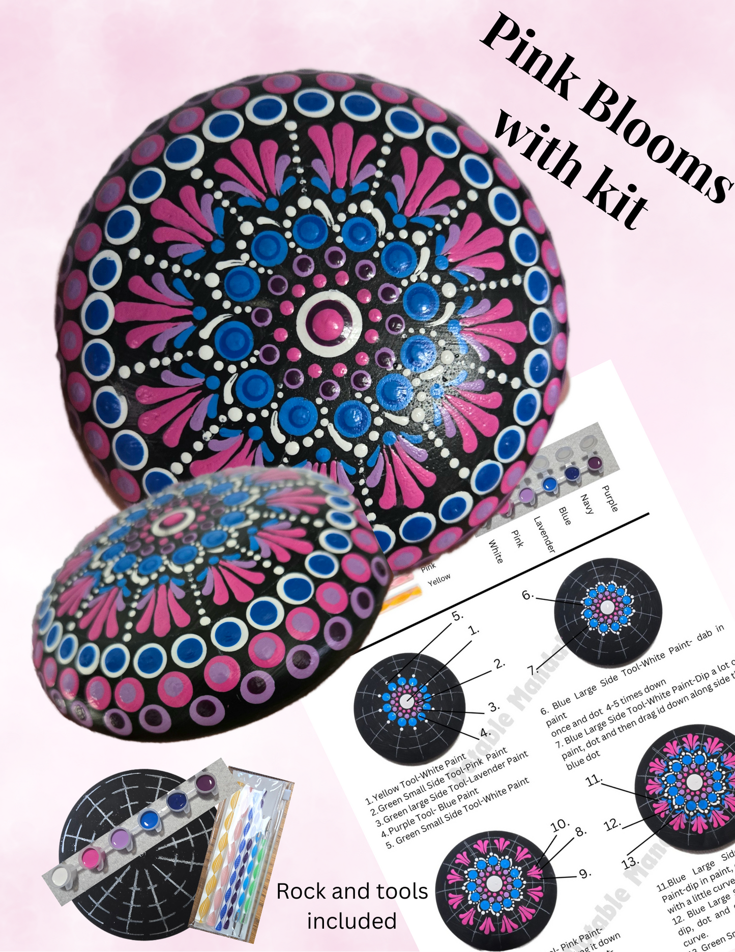 4" Pink Bloom Rock Kit with Optional Add Ons