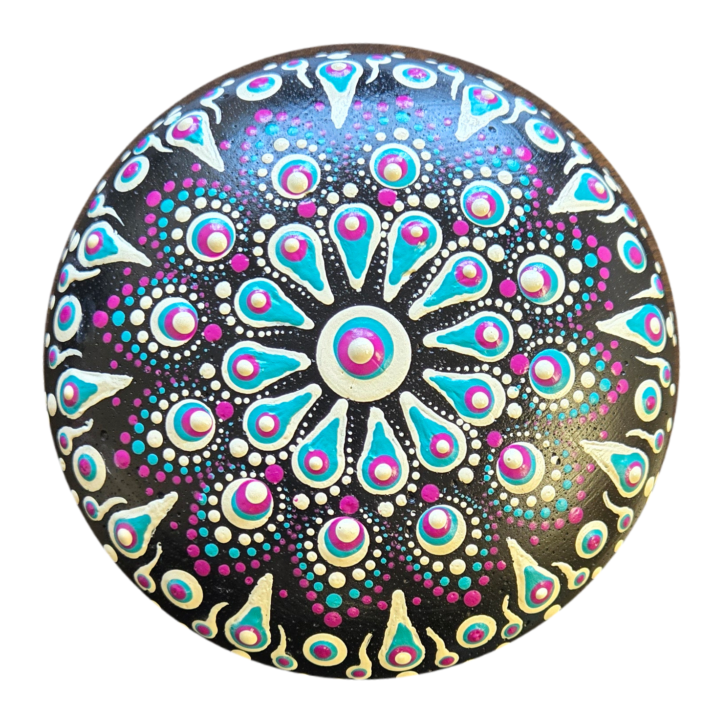 4" Aqua Violet Mandala Rock Pattern Kit