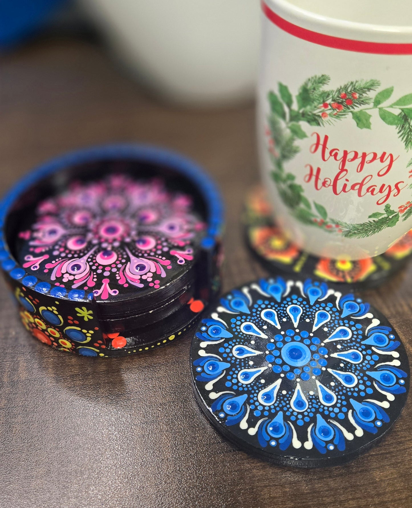 Dot-Painting Coaster Set Workshop at Dotable Mandalas