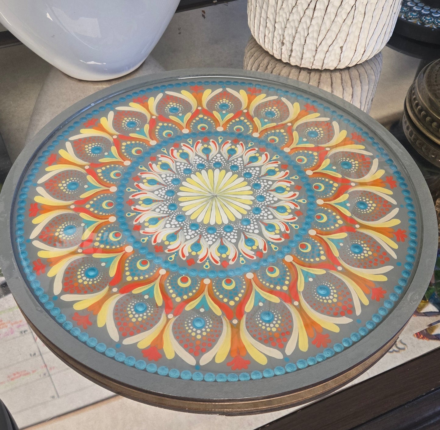 Dot Painting & Resin Art Workshop: Create Your Own 12" Wood Serving Tray