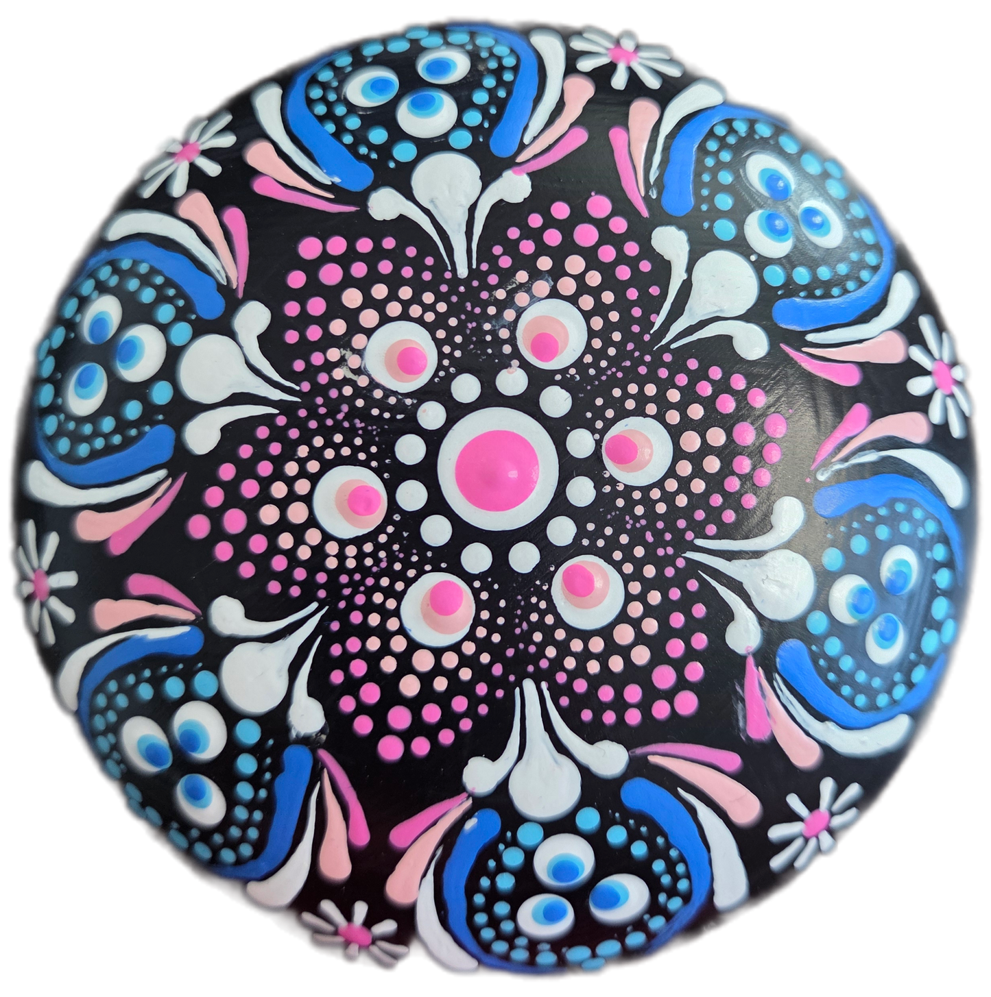 Hibiscus Luna 4" Rock Dot-Painting Pattern Kit