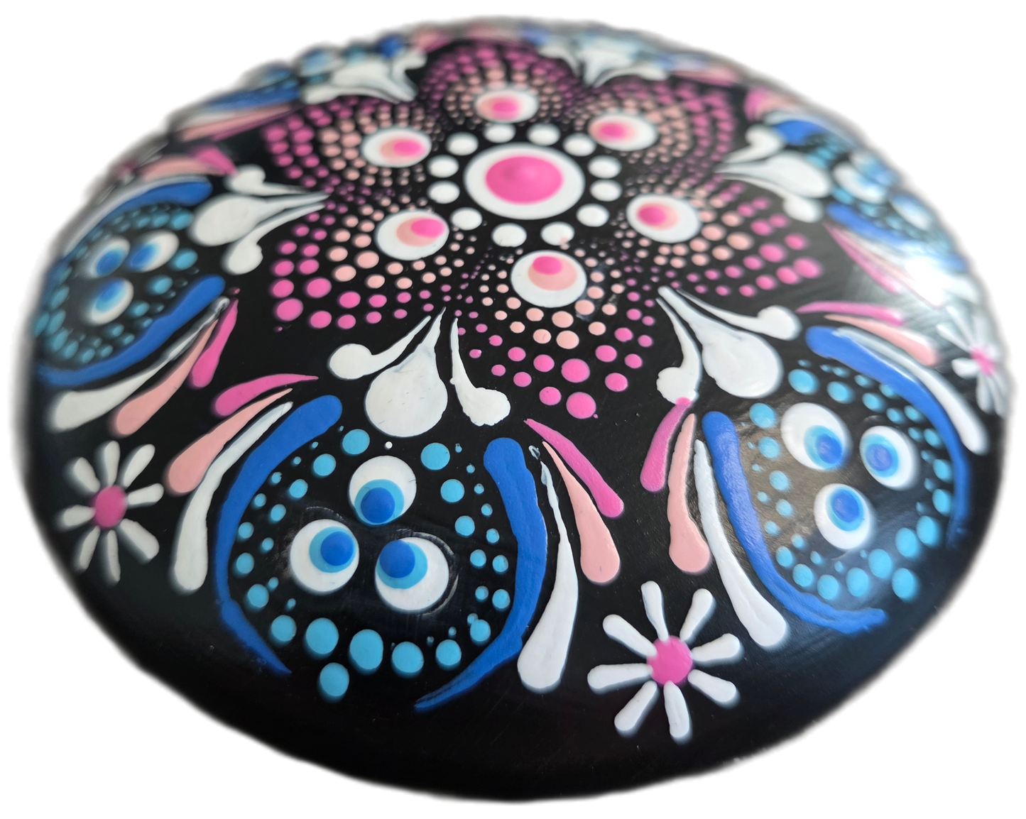 Hibiscus Luna 4" Rock Dot-Painting Pattern Kit