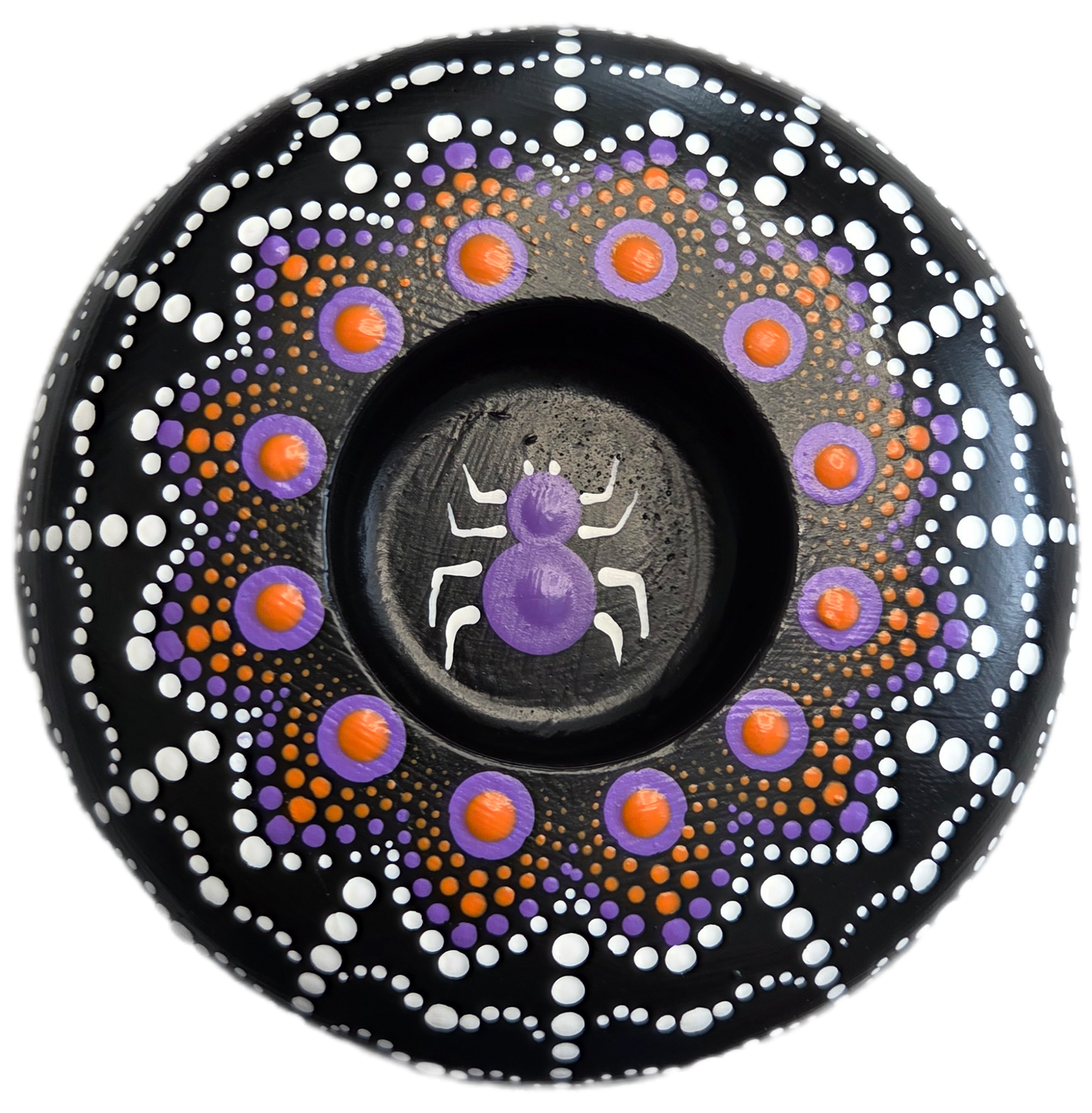 Virtual Dot-Painting Workshop: Autumn Leaves or Spider Web Candle Holder