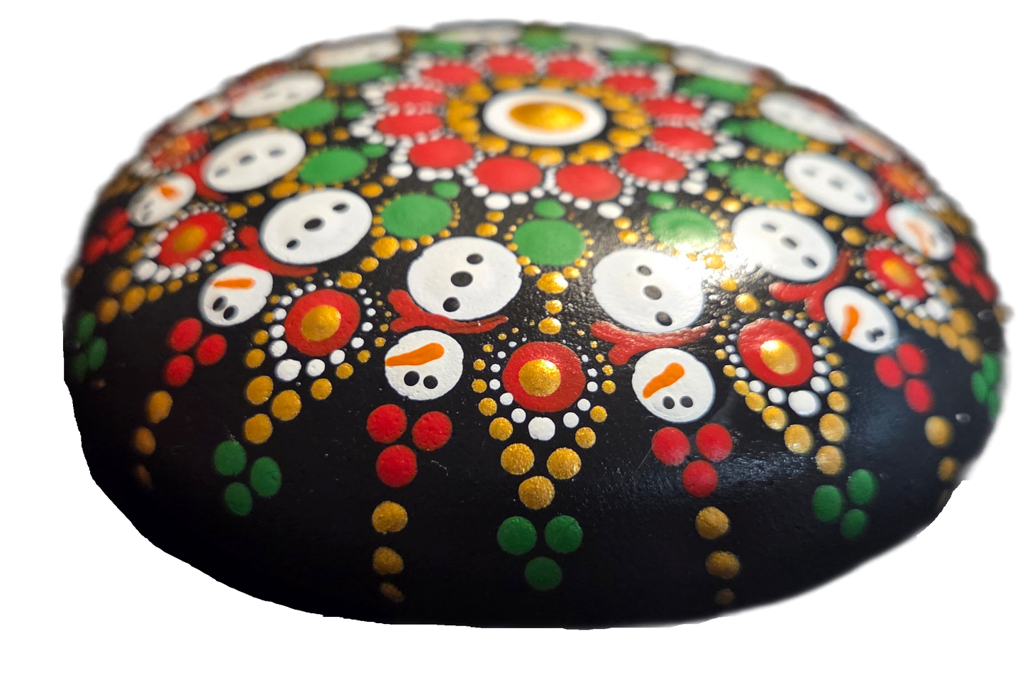 Snowman 4" Rock Dot-Painting Pattern Kit