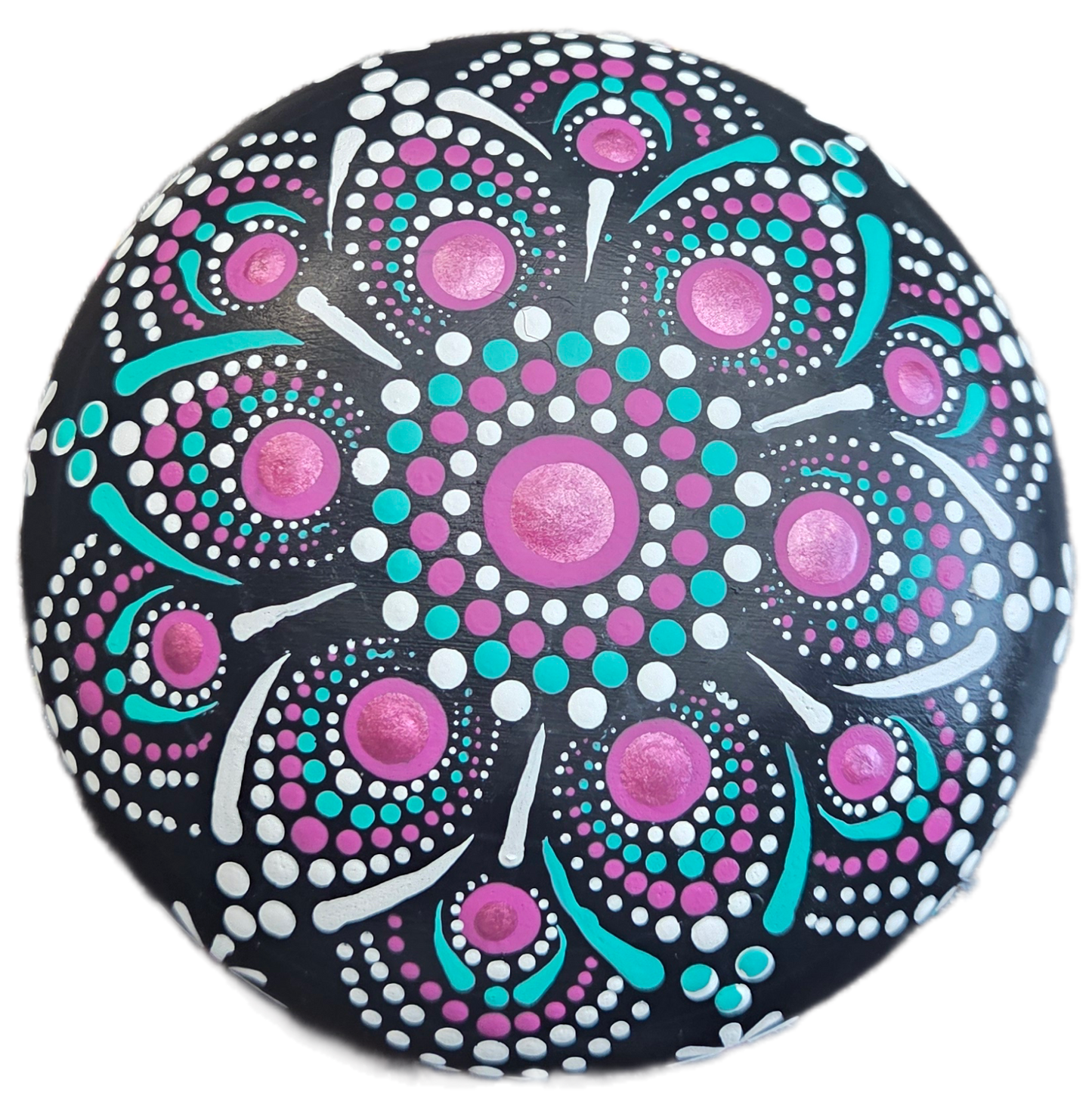 Bowmanville-4" Lotus at Dusk Mandala Rock or Candle Holder Workshop