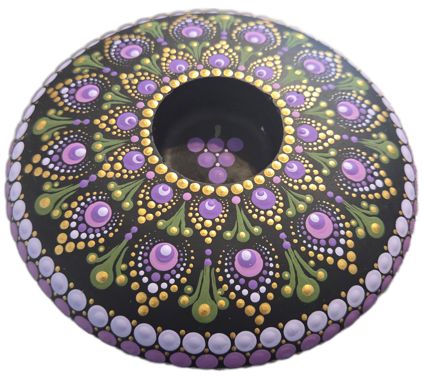 Grape Vine 6" Candle Holder – Dot-Painting Mandala Kit