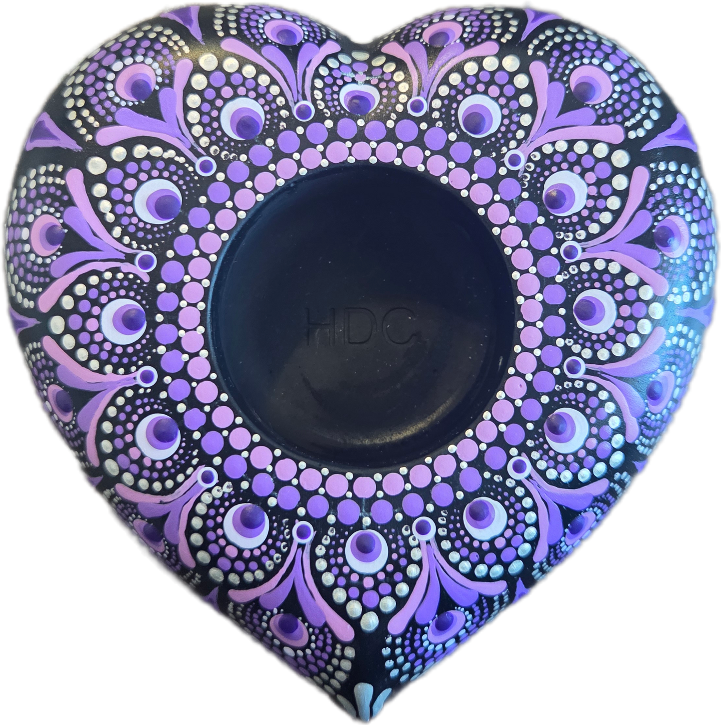 Purple Passion Heart Shape Candle Holder Pattern Kit