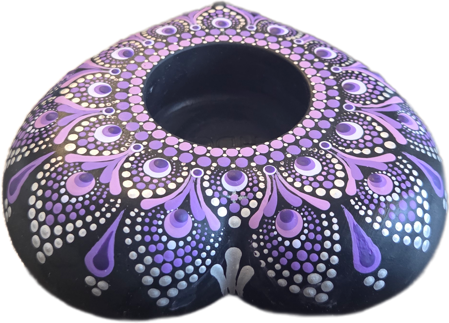 Purple Passion Heart Shape Candle Holder Pattern Kit