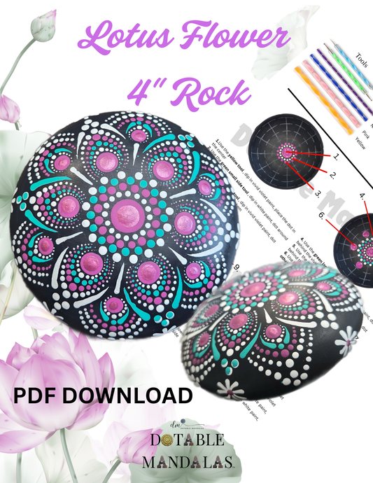 Lotus Flower 4" Rock Pattern Kit (Download Version)