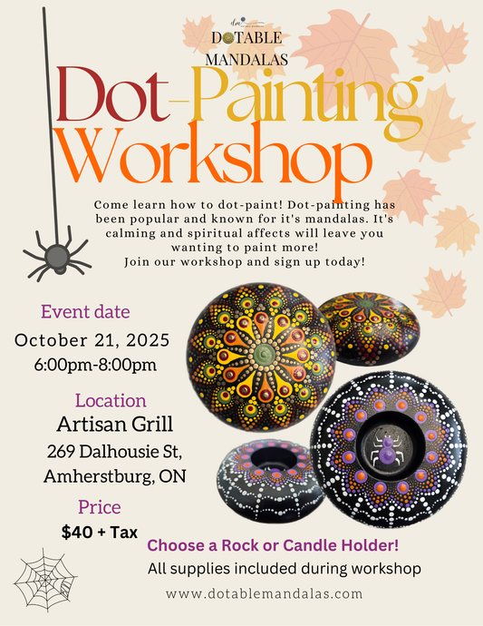 Amherstburg- Halloween Spider Web or Autumn Leaves Dot-Painting Workshop