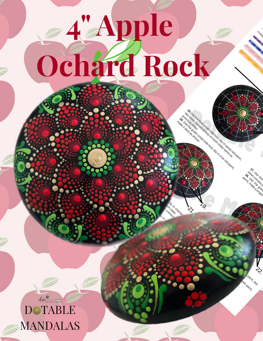 Apple Orchard 4" Rock Dot-Painting Pattern – PDF Download