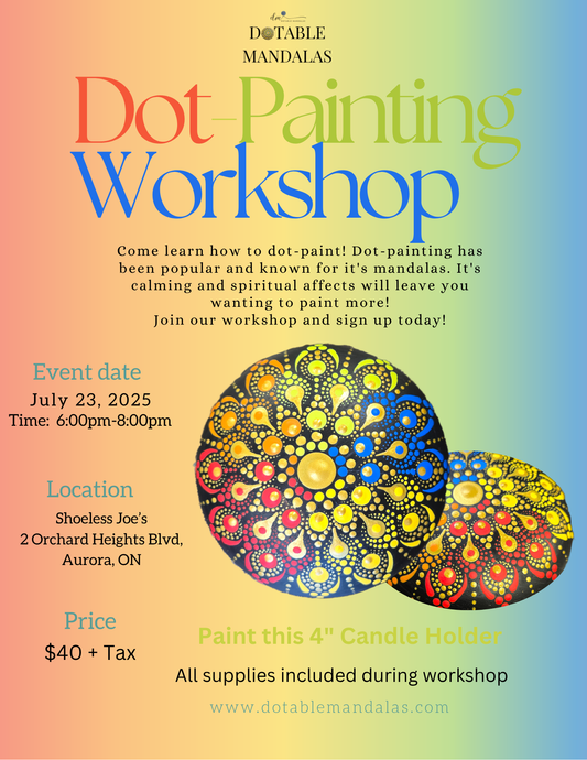 Aurora-4" Rainbow Rock Dot-Painting Workshop