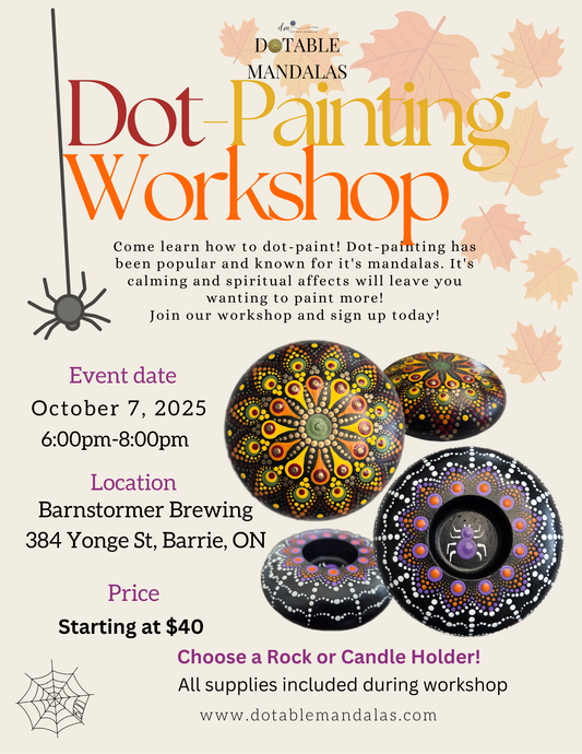 Barrie-Halloween Spider Web or Autumn Leaves Dot-Painting Workshop