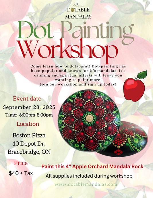 Bracebridge-4" Apple Orchard Rock Dot-Painting Workshop