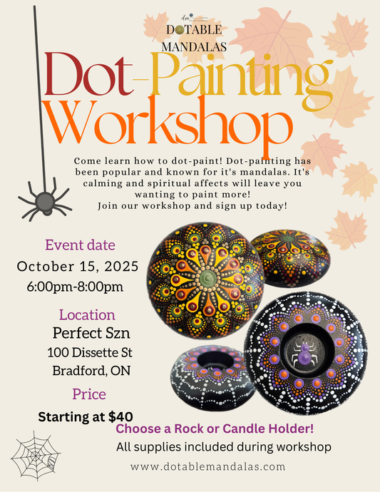 Bradford-Halloween Spider Web or Autumn Leaves Dot-Painting Workshop