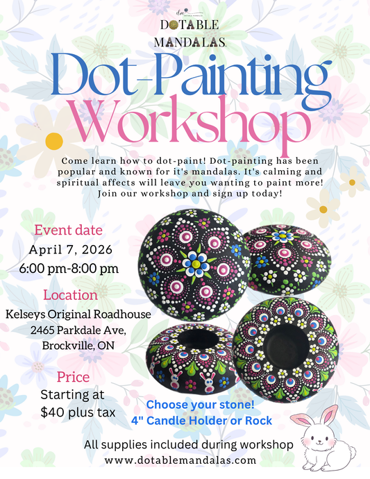 Brockville- Hoppy Dots & Spring Bloom Dot-Painting Workshop