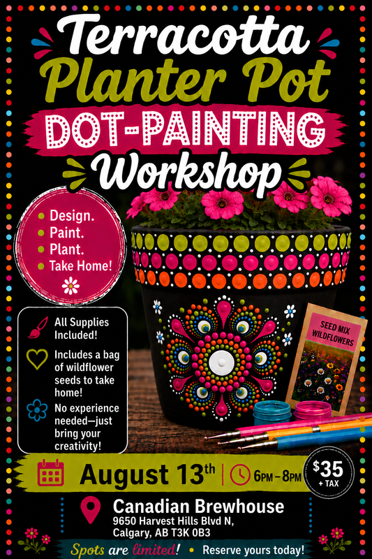 Calgary N-Terracotta Planter Pot Dot-Painting Workshop
