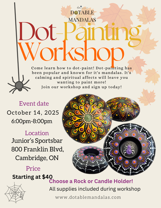Cambridge-Halloween Spider Web or Autumn Leaves Dot-Painting Workshop