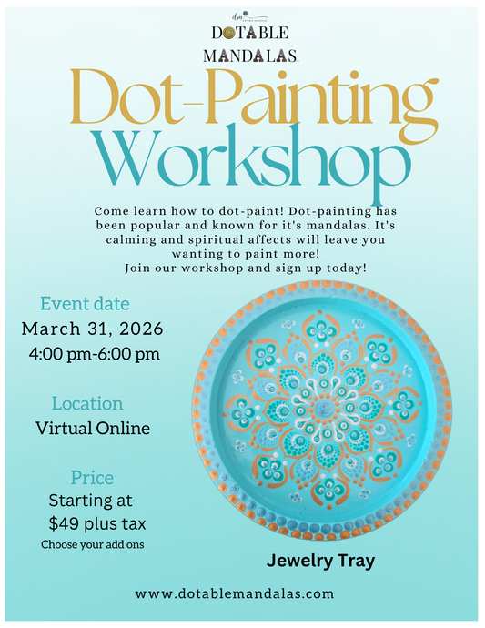 Jewelry Tray or Soap Dish Dot-Painting Virtual Workshop