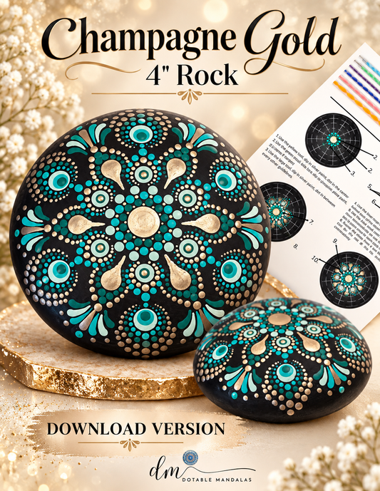 Champagne Gold 4" Rock Design Pattern Kit-PDF Download