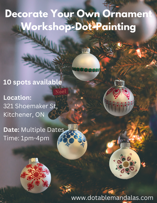 Dot-Painting on Glass Ornament Workshop-Kitchener