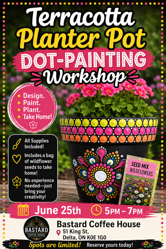 Brockville/Smiths Falls -Terracotta Planter Pot Dot-Painting Workshop