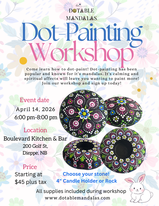 Dieppe-Hoppy Dots & Spring Bloom Dot-Painting Workshop