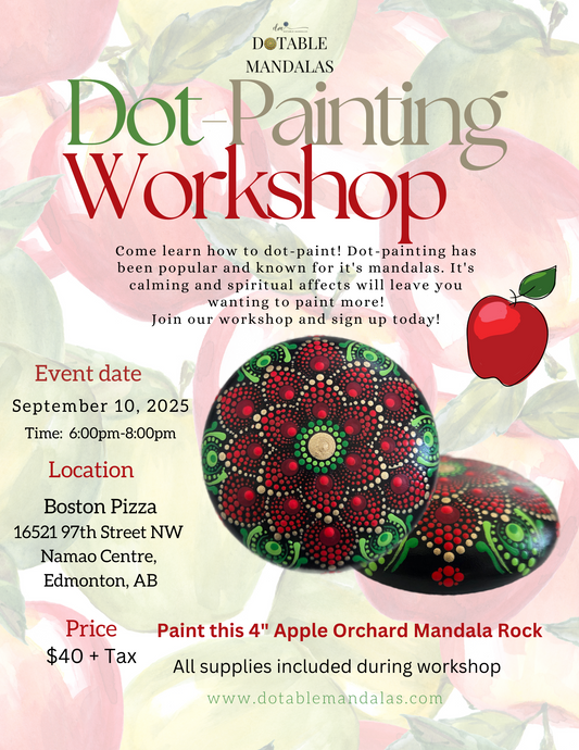 Edmonton North- 4" Apple Orchard Rock Dot-Painting Workshop