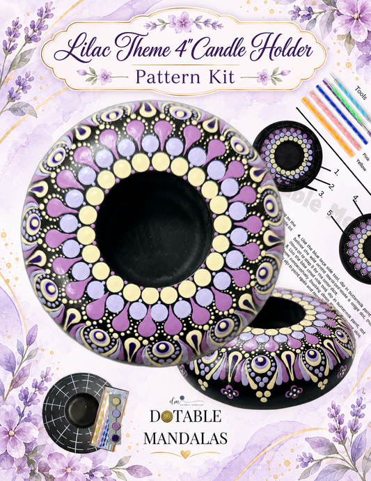 Lilac Theme 4" Candle Holder Pattern Kit